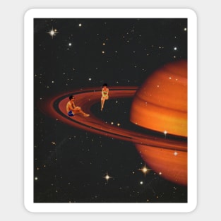Saturn and Us Sticker